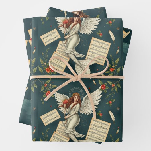 Mermaid Kerstmis Inpakpapier Vel (In situ)