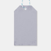 Mermaid Kerstmis Paars Dark Hair Girl Snowflake Cadeaulabel (Achterkant)