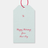 Mermaid Kerstmis Red Aqua op maat Cadeaulabel (Achterkant)