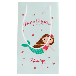 Mermaid Kerstmis Red Aqua op maat Klein Cadeauzakje
