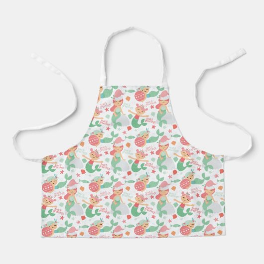 Mermaid Kerstmis Schort (Voorkant)