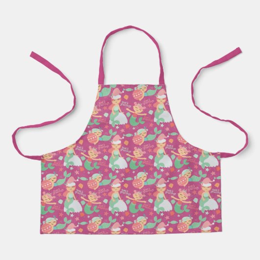 Mermaid Kerstmis Schort (Voorkant)