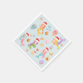 Mermaid Kerstmis Servet (Hoek)