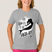 Mermaid Kerstmis T-shirt (Voorkant)