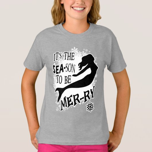 Mermaid Kerstmis T-shirt (Voorkant)