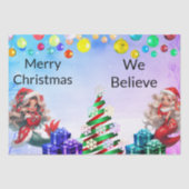 Mermaid Kerstmis Tissuepapier (Voorkant)