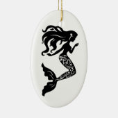 Mermaid kerstversiering keramisch ornament (Rechts)