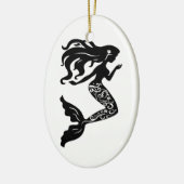 Mermaid kerstversiering keramisch ornament (Links)