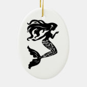 Mermaid kerstversiering keramisch ornament (Achterkant)