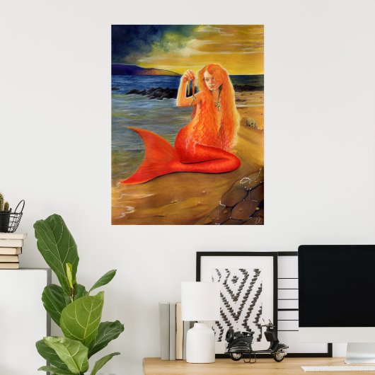 Mermaid Key Sunset POSTER (Thuiskantoor)