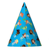 Mermaid Kids Birthday Pool Party Feesthoedjes (Achterkant)