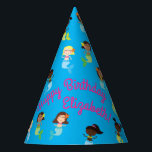 Mermaid Kids Birthday Pool Party Feesthoedjes<br><div class="desc">Gooi een feestje voor je geliefde kind met dit leuke verjaardagsfeest voor je zeemeerminnen! Ideaal voor een zomerzwemfeest!</div>