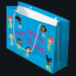 Mermaid Kids Birthday Pool Party Groot Cadeauzakje<br><div class="desc">Gooi een feestje voor je geliefde kind met dit leuke verjaardagsfeest voor je zeemeerminnen! Ideaal voor een zomerzwemfeest!</div>
