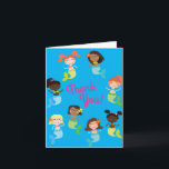 Mermaid Kids Birthday Pool Party Kaart<br><div class="desc">Gooi een feestje voor je geliefde kind met dit leuke verjaardagsfeest voor je zeemeerminnen! Ideaal voor een zomerzwemfeest!</div>