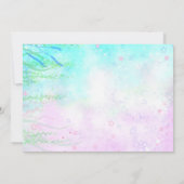 Mermaid Kids Verjaardagsfoto Uitnodiging (Achterkant)