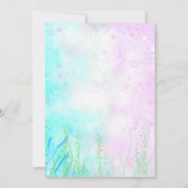 Mermaid Kids verjaardagsuitnodiging Kaart (Achterkant)