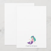 Mermaid Kind's Persoonlijke schrijfbenodigdheden K Notitiekaartje (Voorkant / Achterkant)