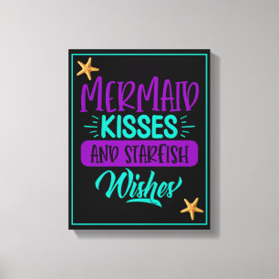 Mermaid Kisses en Starfish Wishes Canvas Afdruk