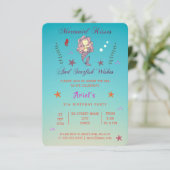 Mermaid Kisses en Starfish Wishes | Uitnodiging (Staand voorkant)