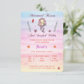 Mermaid Kisses en Starfish Wishes | Uitnodiging (Staand voorkant)