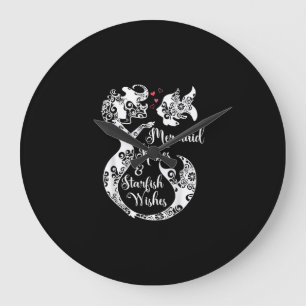 Mermaid Kisses Starfish wil Mandala Mermai Swim Grote Klok
