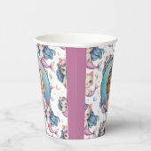 Mermaid Kitten Birthday Photo Papieren Bekers (Rechts)