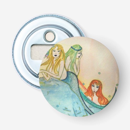 Mermaid Lagoon Bottle Open Button Flesopener (Voorkant)