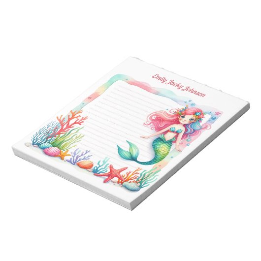 Mermaid Lagoon Notepad Notitieblok (Linkerzijde)
