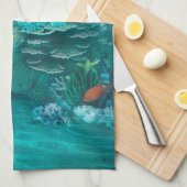 Mermaid Lagoon Theedoek (Quarter Fold)