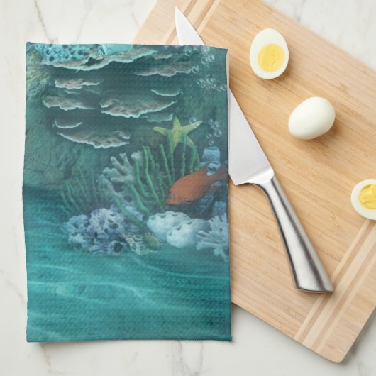 Mermaid Lagoon Theedoek (Quarter Fold)