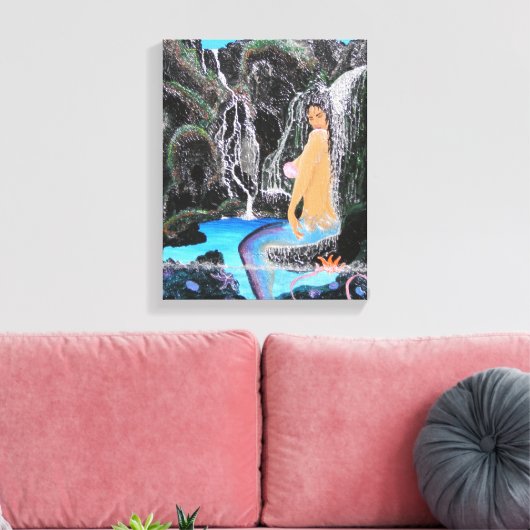 Mermaid lagune canvas afdruk (Insitu (Woonkamer))