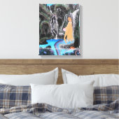 Mermaid lagune canvas afdruk (Insitu (Slaapkamer))