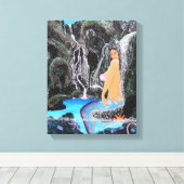 Mermaid lagune canvas afdruk (Insitu (Houten vloer))