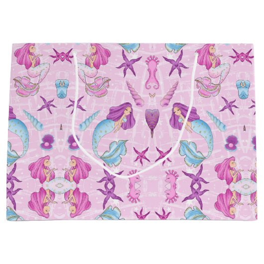 Mermaid Large Gift Bag Groot Cadeauzakje (Voorkant)