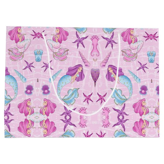 Mermaid Large Gift Bag Groot Cadeauzakje (Achterkant)