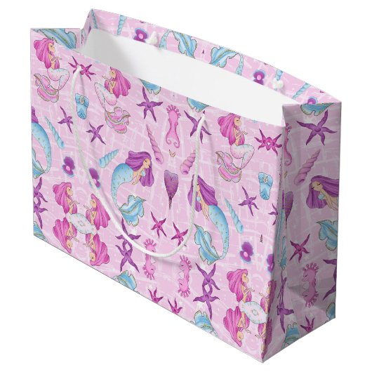 Mermaid Large Gift Bag Groot Cadeauzakje (Achterkant Gekanteld)