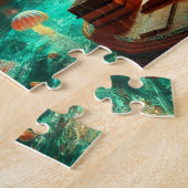 Mermaid Library Underwater Bookshelves Fantasy Legpuzzel (Zijkant)