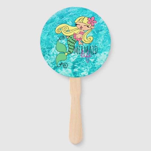 Mermaid Life BL Hand Fan Handwaaier (Voorkant)