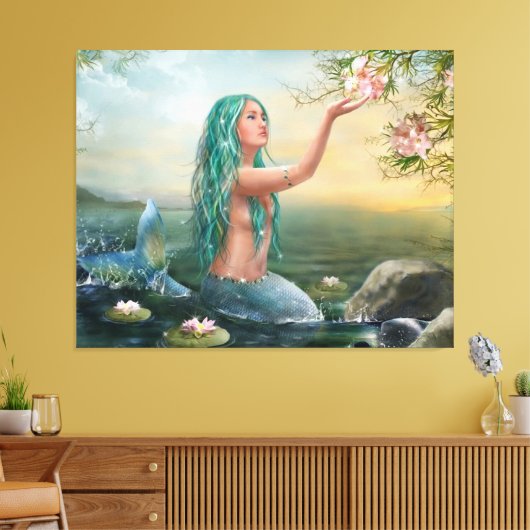 Mermaid Life Canvas Afdruk (Insitu (Woonkamer))