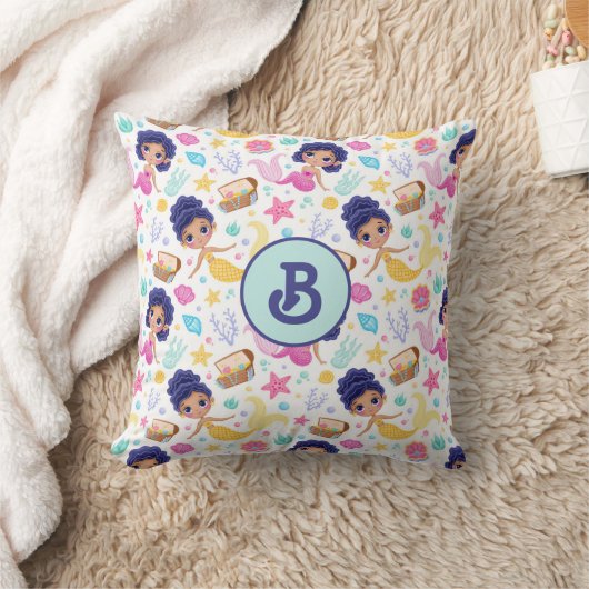 Mermaid Life Monogrammed Sierkussen (Deken)