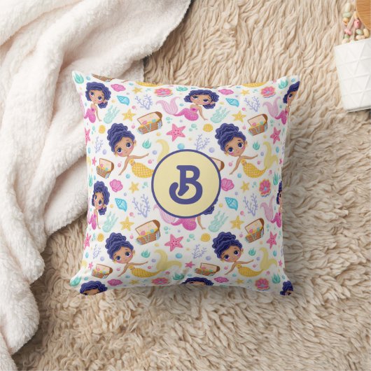 Mermaid Life Monogrammed Sierkussen (Deken)