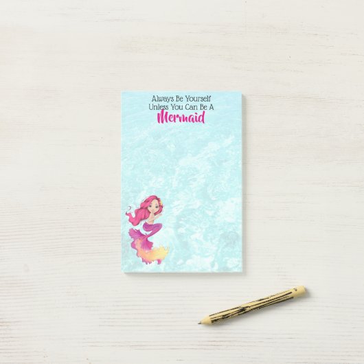 Mermaid Life Post-it® Notes (Op bureau)