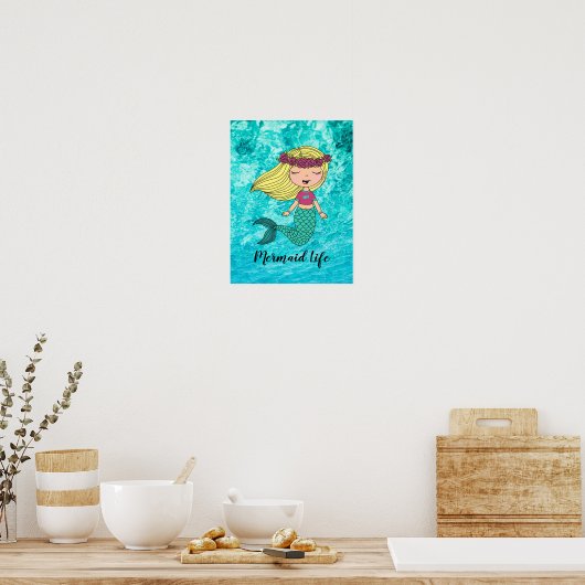 Mermaid Life Poster (Keuken)