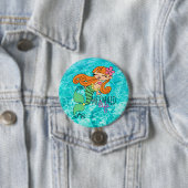 Mermaid Life RH 3-inch Ronde Button (In situ)