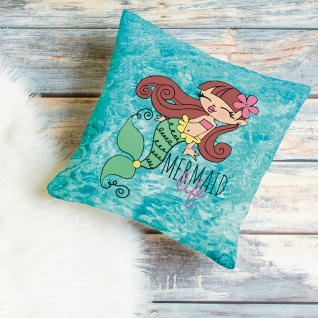 Mermaid Life Sierkussen 16 x 16 inch (Creator heeft geüpload)