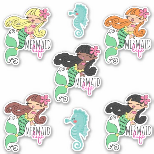 Mermaid Life Stickers (Voorkant)