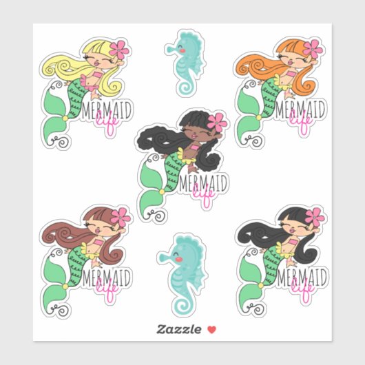 Mermaid Life Stickers (Vel)