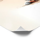 Mermaid Lighthouse Coastal Watercolor Scene Perfect Poster (Hoek)