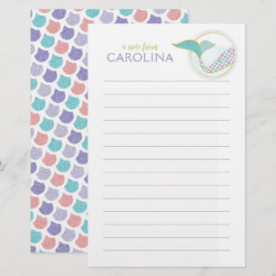 Mermaid Lined Meisjes Brief Schrijven Stationery