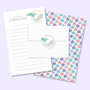 Mermaid Lined Meisjes Brief Schrijven Stationery